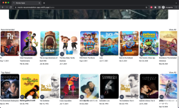 screenshot of movie app project